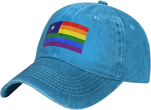 LIFANGMI Bonnie Blue Pride Rainbow LGBT Flag Baseball Cap for Men Women Hats Adjustable Vintage Cowboy Hat Dad Caps