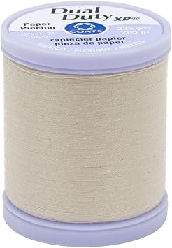 Coats Dual Duty XP Paper Ecru Piecing Thread, 225 yd