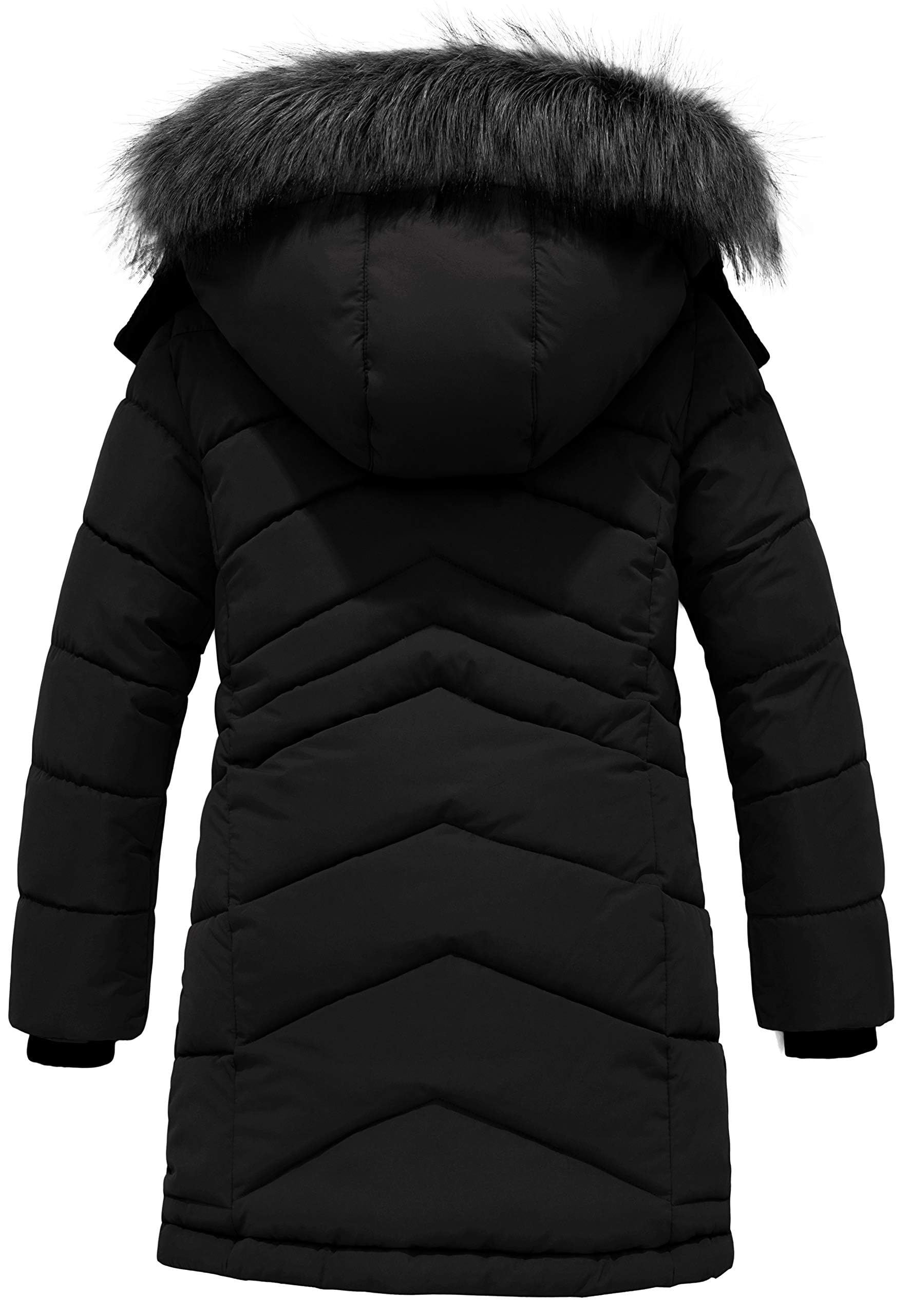 ZSHOW Abrigo de Invierno para Niña Parka Larga Impermeable Chaqueta Acolchada Capucha Chaqueta Gruesa Cálida