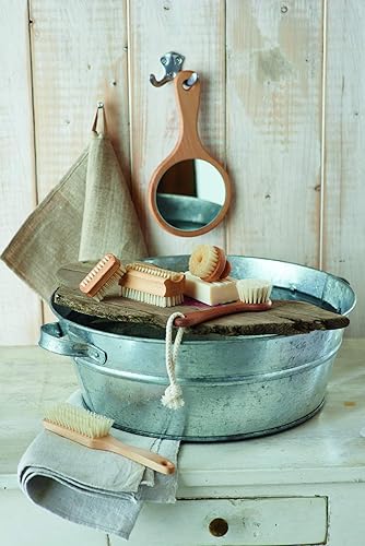 Miniatura 3 de Redecker Cepillo de pelo de cabra/cerdas de cerdo natural con mango de madera de haya engrasada, 5-3/4 pulgadas