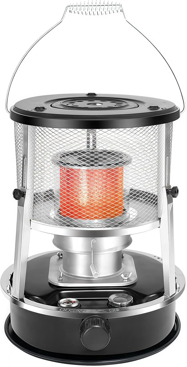 This Portable, Height-adjustable Heater Can Be Used for Heating and Cooking, and Is Ideal for Camping and Fishing. (Green metal chimney)