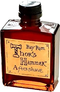 Bay Rum Aftershave Limited Edition, Thor's Hammer Classic Bay Rum, Viking Aftershave, All Natural, 5 oz Cork Top