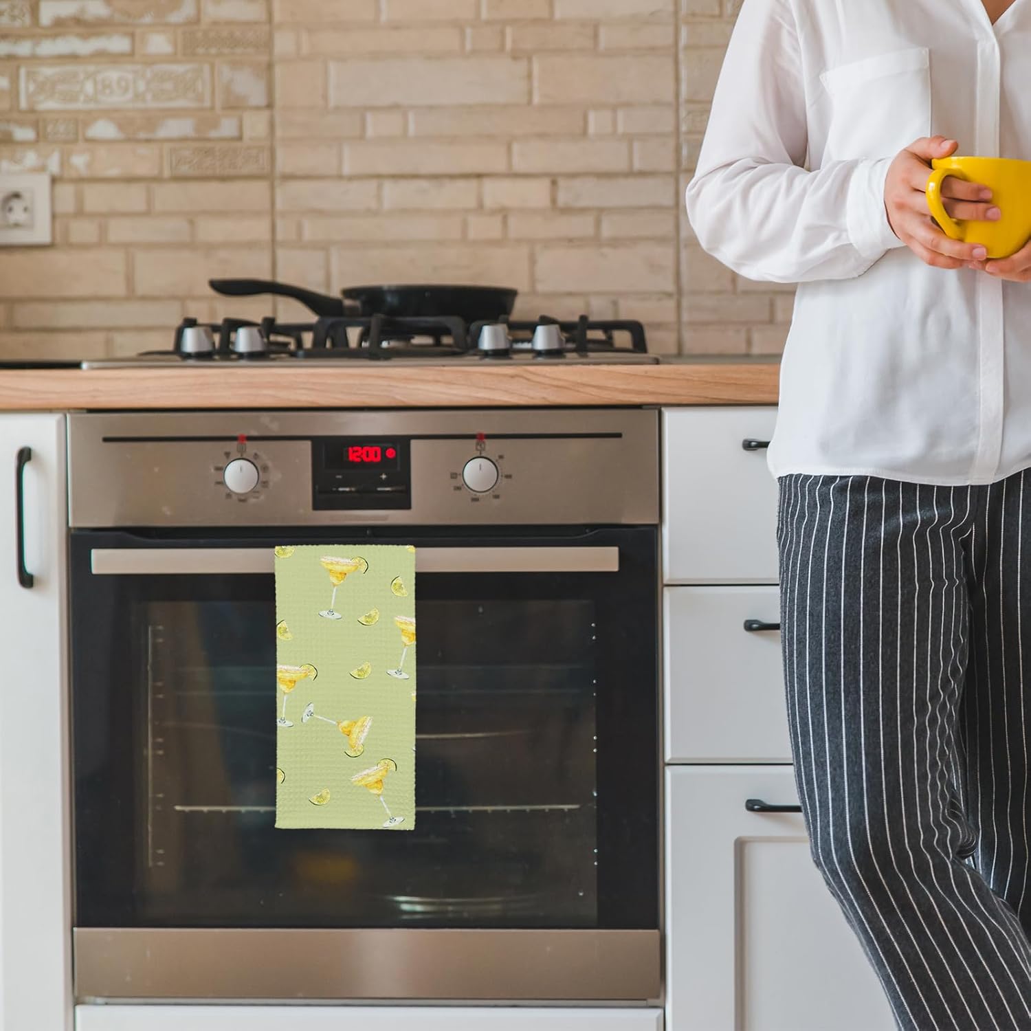 Funny Wine Kitchen Towels Dish Tea Towels for Kitchen, Absorbent Reusable Towel Home Decor Hand Towel, Thanksgiving Gift for Wine Lovers Martini Decor for Bar Home 16 x 24 Inch - B19 - Image 5