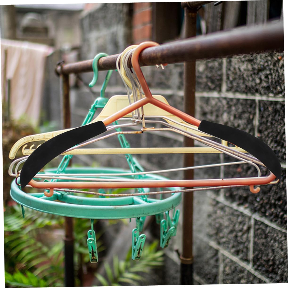 PRETYZOOM 24pcs Wide Garment Hanger Shoulder Pads Flocking Non-Slip Shoulder Form Cushions for Dresses Suits and and Portable Hanger Accessories