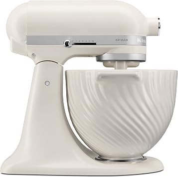 KitchenAid 5Q Meringue Ceramic Bowl, for 5Q Tilt-Head Mixers, KSM2CB5MR | Durable Ceramic, Freezer-Microwave-Oven-Dishwasher-safe, Fits all 4.5 and 5 quart Tilt-Head KitchenAid Stand Mixers