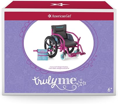 American Girl 18-inch Doll Ultralight Working Wheelchair with Padded Seat and Fabric Bag, for Ages 6+