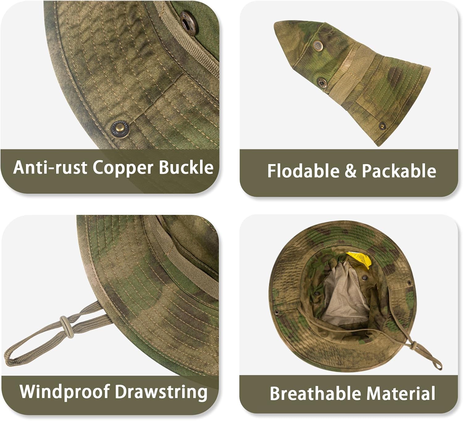 Sun Hats for Men Women Bucket Hat UPF 50+ UV Protection Boonie Hat for Safari Fishing Hiking Garden Beach - Image 4