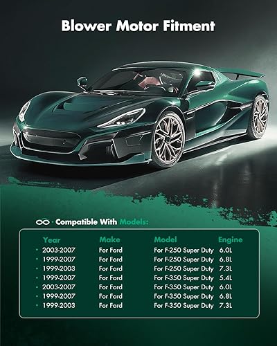 Miniatura 6 de SCITOO Ventilador de motor de ventilador de calentador HVAC 700099 para Ford, apto para Ford Excursion 2000-2005Ford F2501999-2007 Ford