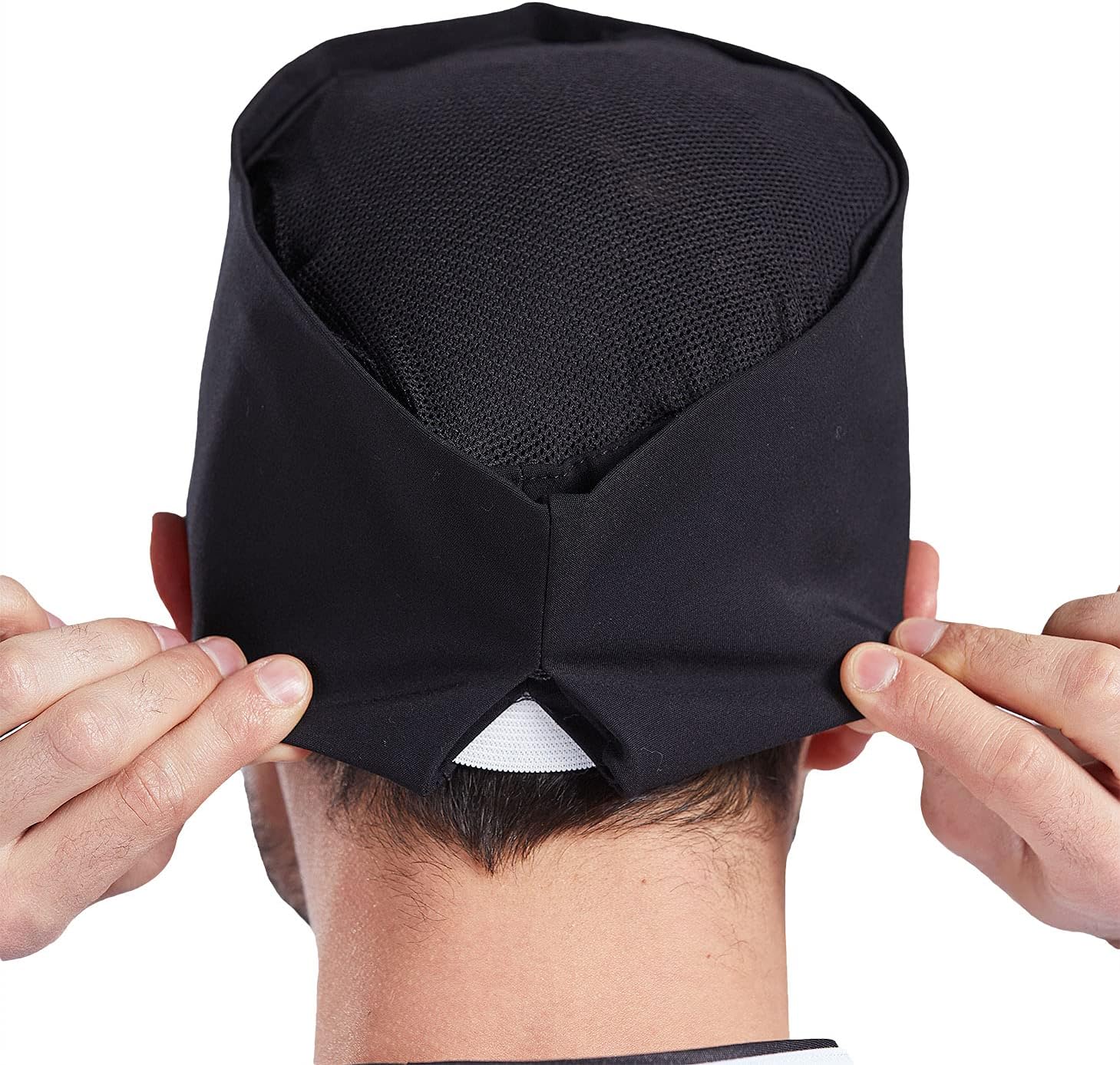 Nanxson 2Pcs Unisex Chef Hats for Men Women Chef Beanie with Breathable Mesh Adjustable Food Cap Kitchen Restaurant