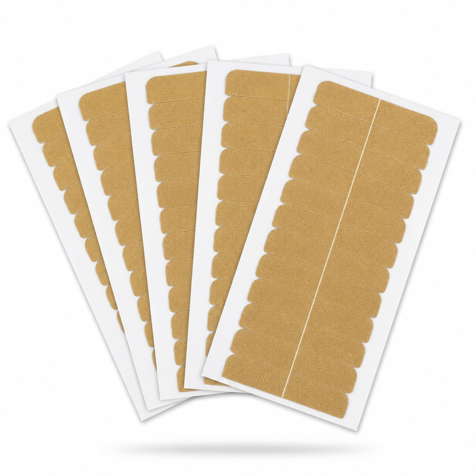 60-Piece Nude Hair Extension Tape Tabs, 5 Sheets, Double-Sided