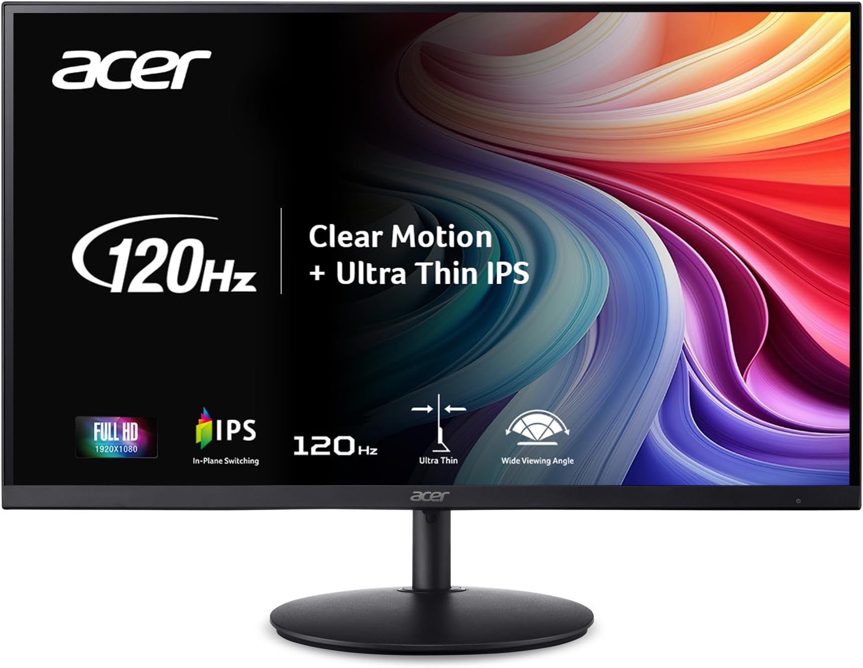 SH242Y G0bih 23.8" IPS Full HD (1920 x 1080) Ultra-Thin Gaming Office Monitor | Adaptive-Sync Support (FreeSync Compatible) | Up to 120Hz Refresh | 1ms (VRB) | Adjustable Stand | HDMI & VGA Ports