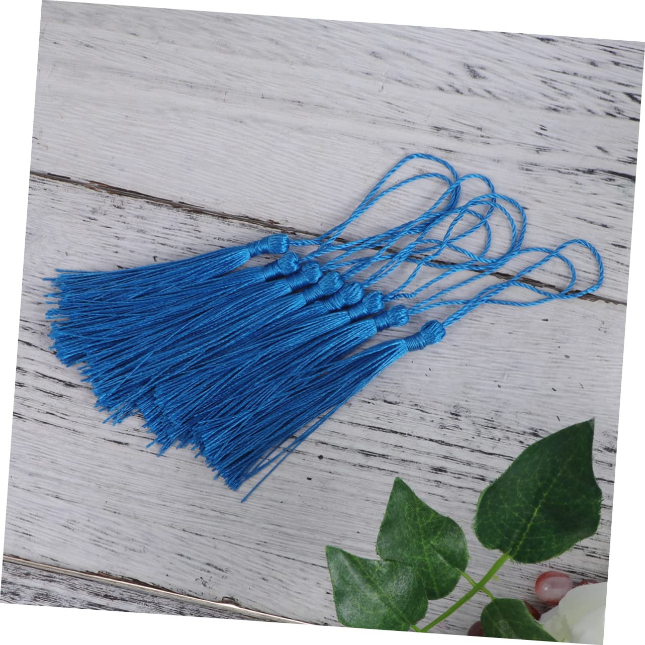 SEWACC 20 Stück Blaue Quasten aus Polyester Dekorative und Einfach Anzubringende Ohrringquasten für Armbänder und Selbstgemacht Projekte Wie Schlüsselanhänger