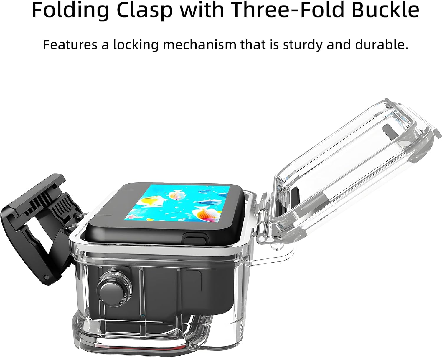 Underwater Housing Case for Insta 360 ACE 2, Clear PC Material, 30M Waterproof, Marine-Grade Steel Buttons, Three-Fold Buckle Lock (YH-ace2)