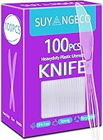 Vista 9 de Juego de cubiertos de plástico transparente de 360 unidades, tenedores, cucharas, cuchillos, utensilios desechables resistentes, paquete a granel