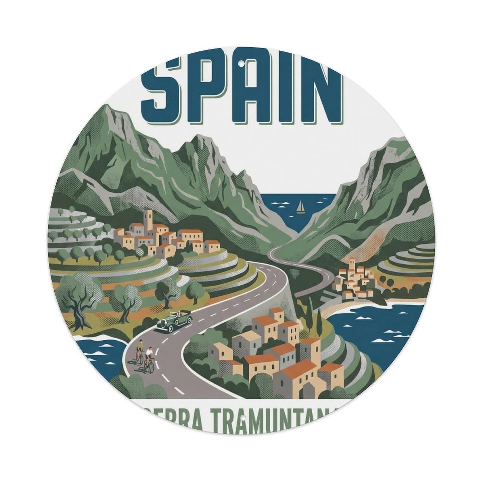 Mallorca Serra Tramuntana Spain Landmark Travel Metal Tin Sign