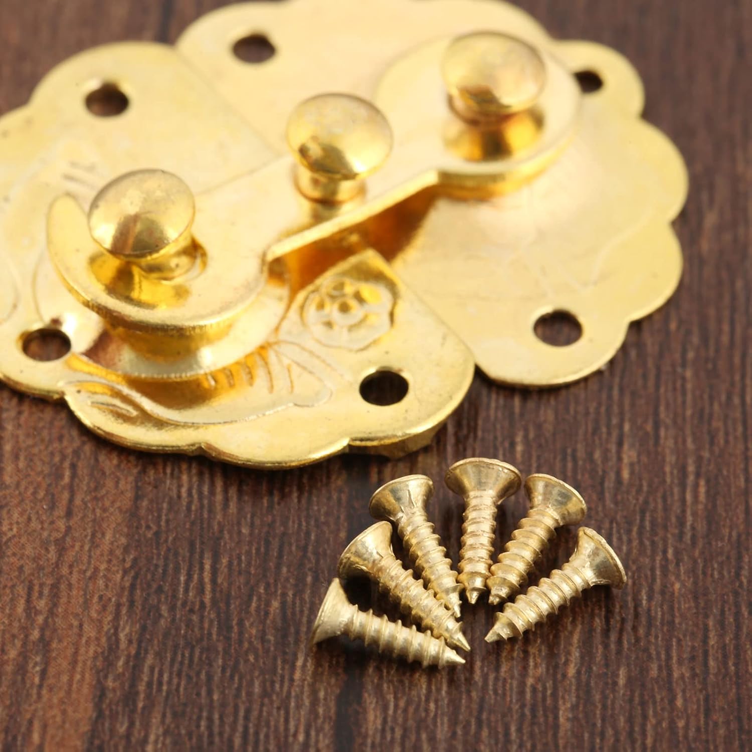 Gate Latches Iron Latches Catches Hasps Buckles Small Lock Jewelry Wood Box Gift Case Decorative Furniture Hardware Screw