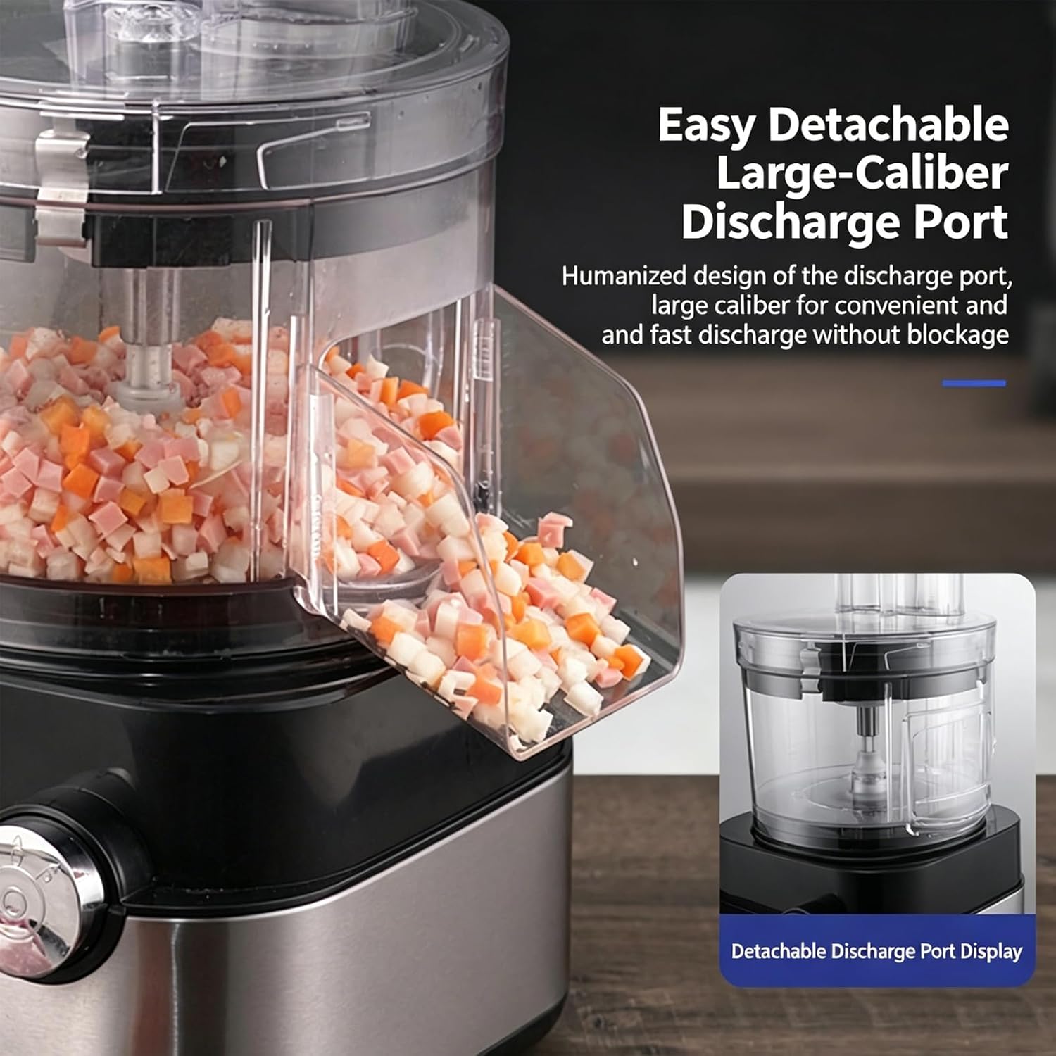 5 in 1 Professional Veggie Shredder, Electric Vegetable Dicer Chopper, 5-in-1 Commercial Vegetable Cutter, for Vegetables, Fruits, Meat, Ginger, Garlic