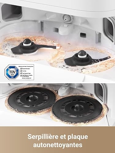 DREAME L40 Ultra Robot Aspirateur Laveur avec Serpilliere Amovible et relevable - Brosse latérale Extensible et relevable -11 0 - 6