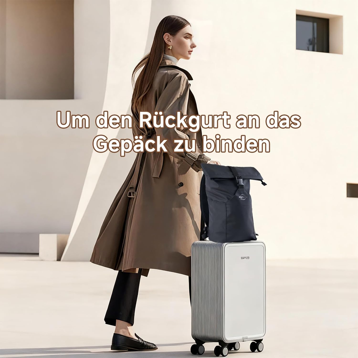 Rolltop Backpack for Men Women, Lightweight,PU Waterproof Bag Laptop Backpack Fits 16 inch Laptop Large Capacity Adjustable 23L for Travel Sports Work University Camping School Season,Black - Image 6