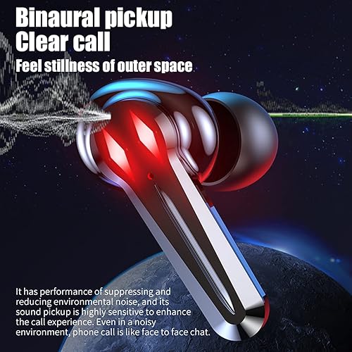 Miniatura 6 de Auriculares inalámbricos para juegos con micrófono, accesorios geniales para juegos con cancelación de ruido, auriculares Bluetooth intraurales de