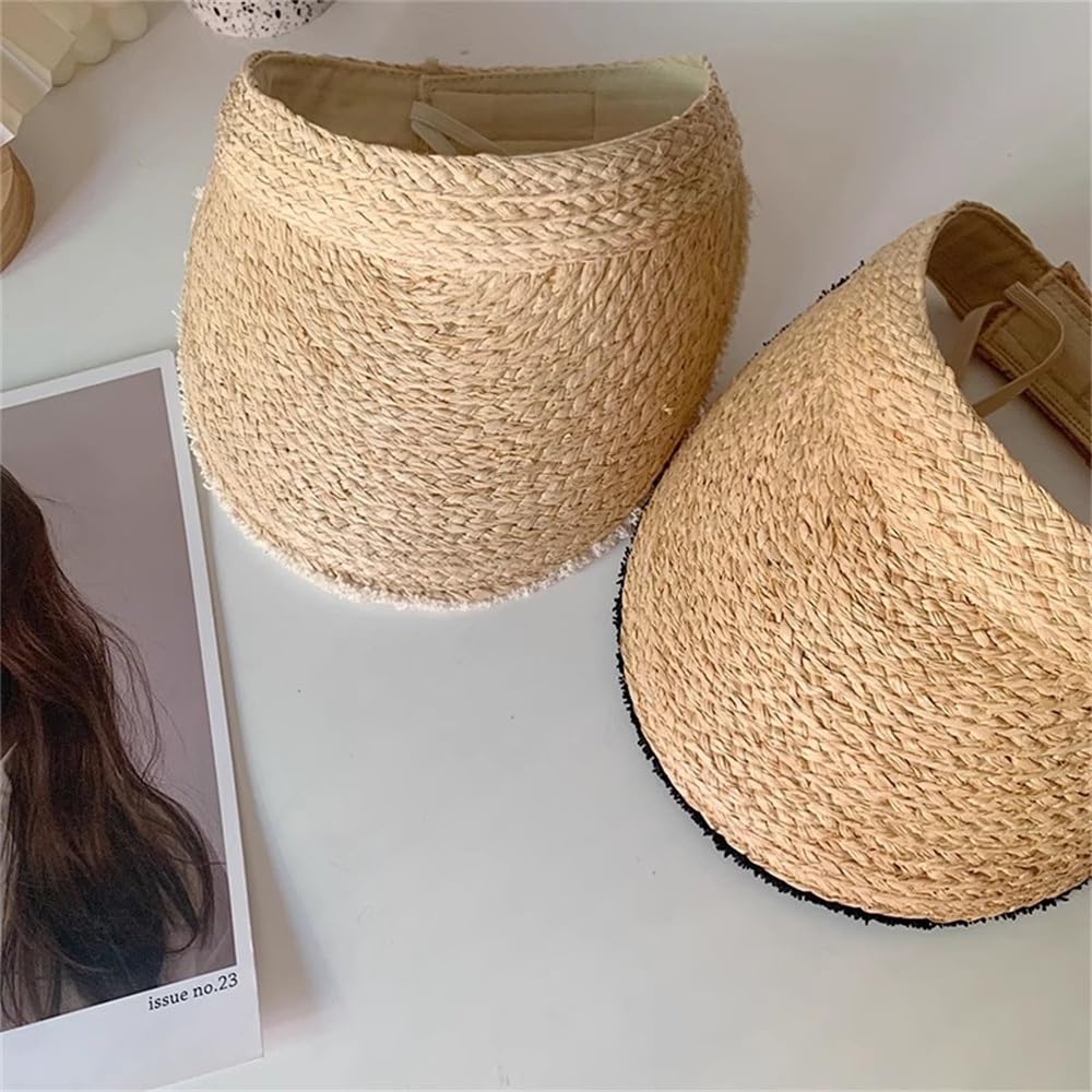 Casquette Visière Chapeau De Soleil D'été for Femme, Haut Nu, Plage