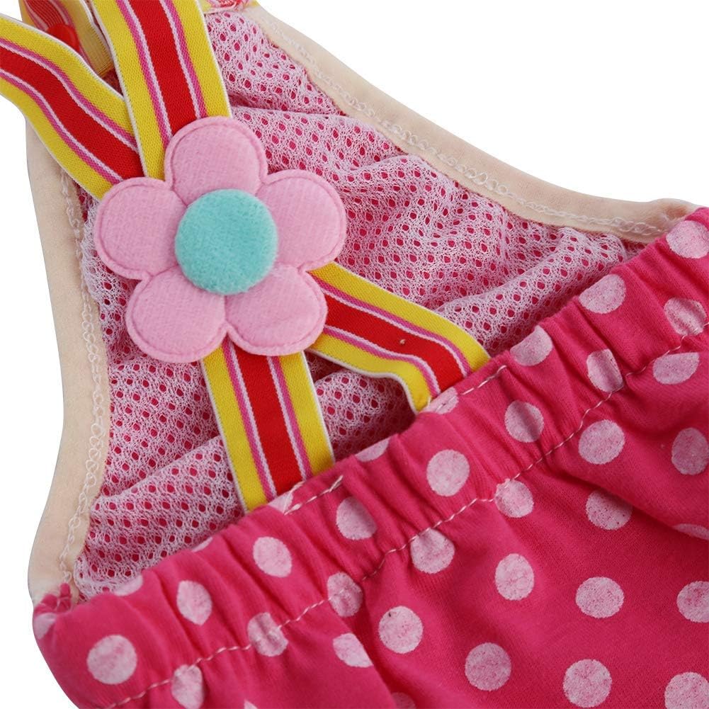 Dog Sanitary Pants, 6 Sizes Female Dog Doggy Puppy Diaper Nappy Physiological Sanitary Briefs Menstrual Suspender Underwear Pants for Small Medium Pet Dogs(XS)