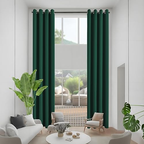 Miniatura 88 de Cortinas Opacas para Dormitorio con Aislamiento Térmico de Ojales Sólidos para Ventana Extra Anchas para Puerta Corredera, Juego de 2 Paneles de