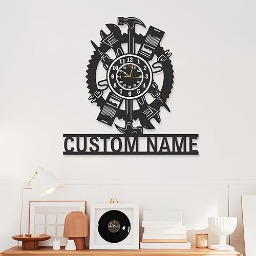 Miniatura 8 de Reloj de pared náutico personalizado, relojes de pared decorativos con nombre y coordenadas personalizadas, silencioso, funciona con pilas, reloj de
