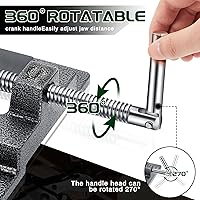 Vista 4 de Prensa de taladro para herramientas, prensa de metal, para banco de trabajo, con 2 almohadillas magnéticas, juego de almohadillas múltiples