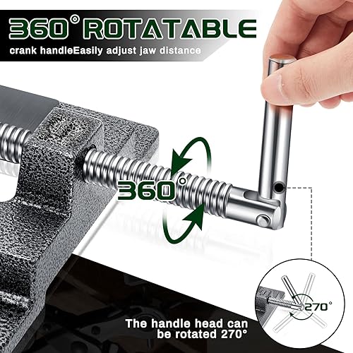 Miniatura 4 de Prensa de taladro para herramientas, prensa de metal, para banco de trabajo, con 2 almohadillas magnéticas, juego de almohadillas múltiples