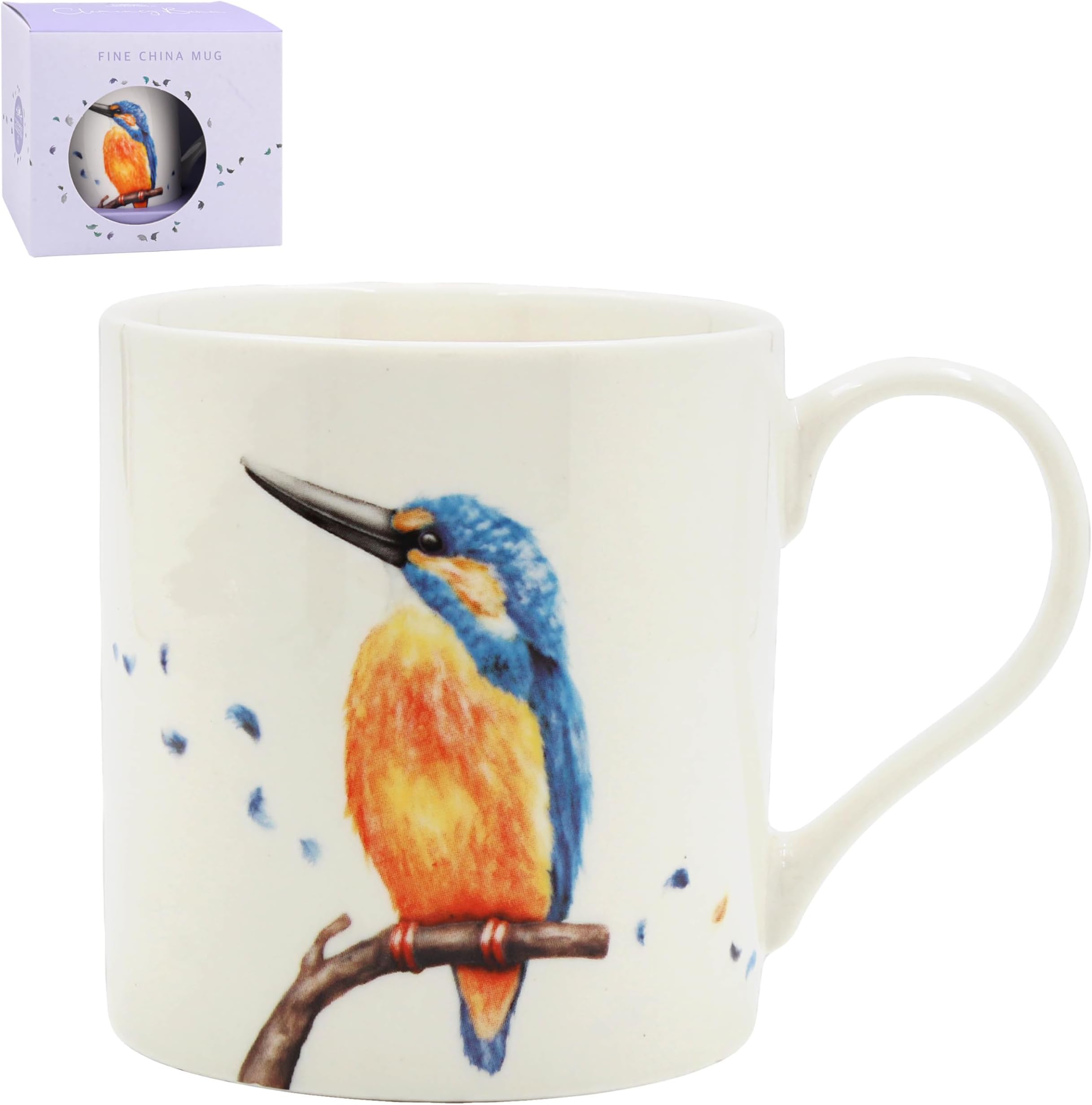Clemency Bunn Christmas Kingfisher Mug for Hot & Cold Drinks | Durable Coffee Cups for Home & Office | Comfortable & Easy-to-Hold Coffee Mugs for Beverages & Daily Use