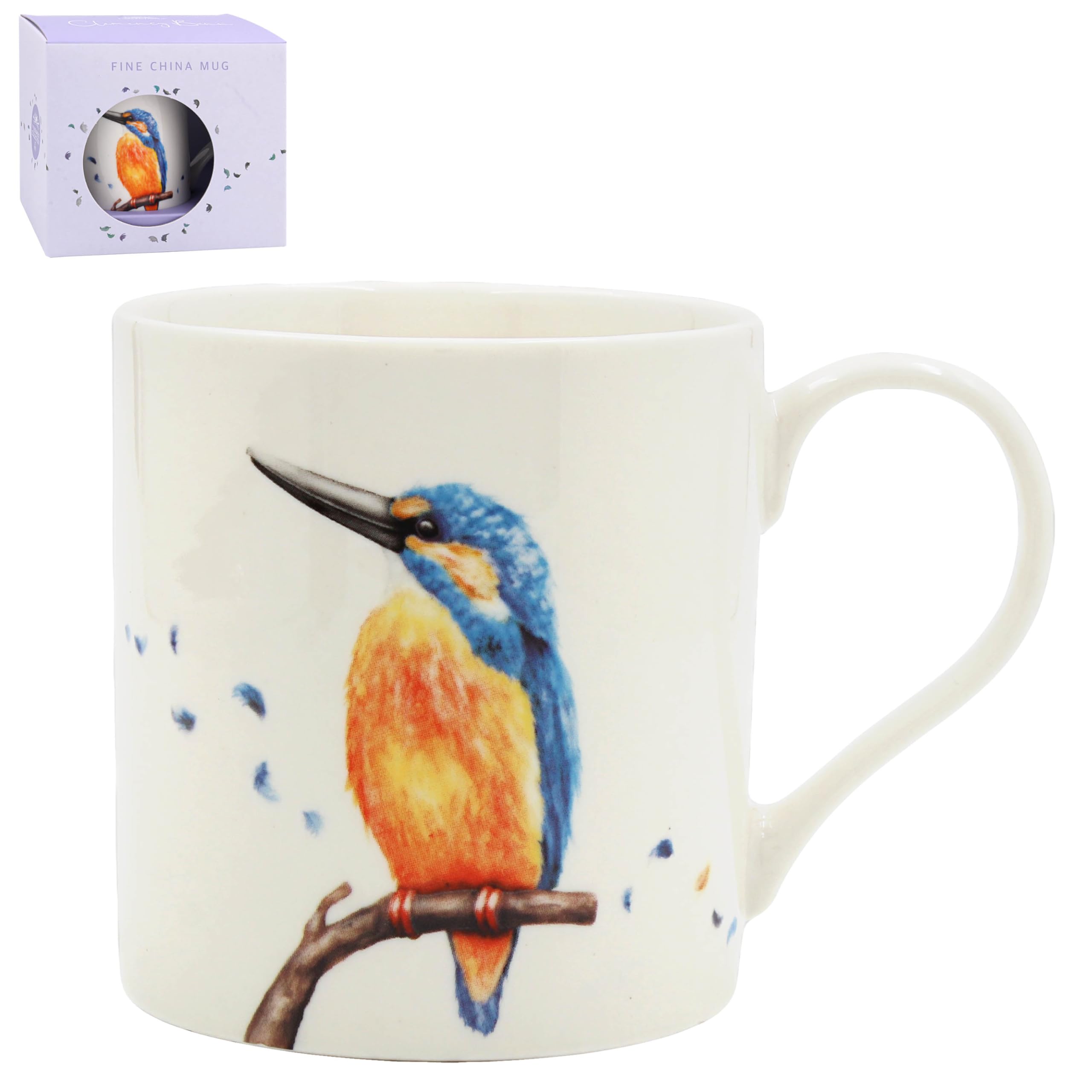 Clemency Bunn Christmas Kingfisher Mug for Hot & Cold Drinks | Durable Coffee Cups for Home & Office | Comfortable & Easy-to-Hold Coffee Mugs for Beverages & Daily Use
