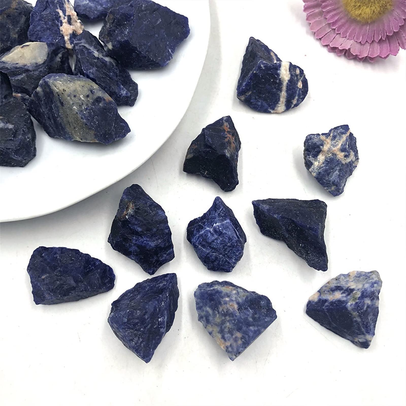 1pc Natural Raw Blue Sodalite Pietra Grezza Cristalli di Quarzo Roccia Acquario Decorazione della Stanza della casa Pietra preziosa Collezioni di casa