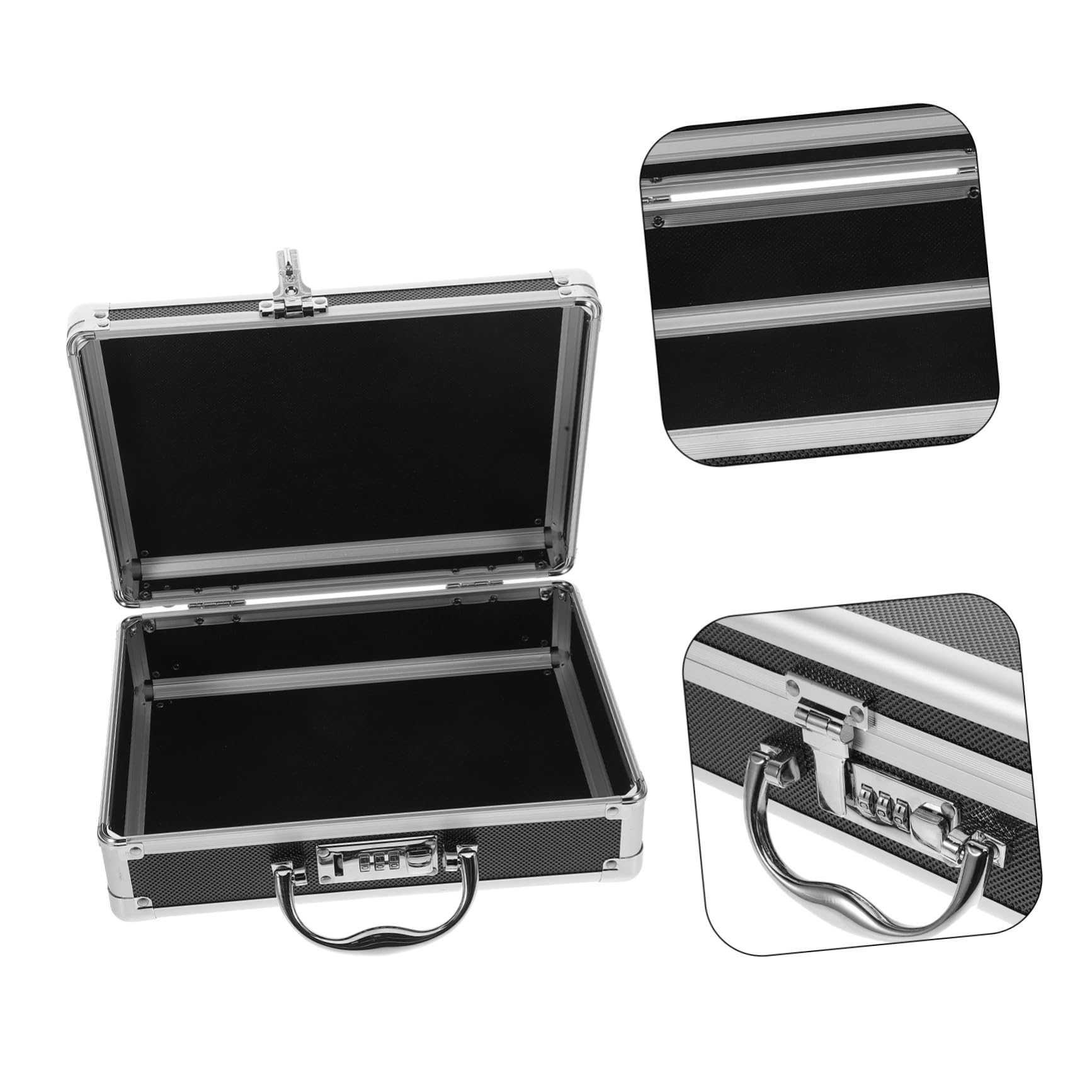 DOITOOL Boîte à Outils Aluminium avec Cadenas à Code Mallette Portable Vide pour Rangement Outils à Main Caisse Multifonction pour Bricolage et Usage Domestique