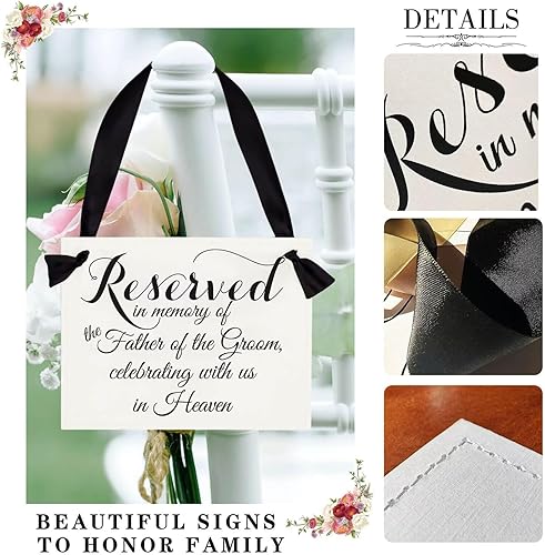 Miniatura 7 de Yumoquee Cartel conmemorativo de la boda en memoria de los abuelos celebrando desde el cielo ceremonia asiento banner abuela del novio