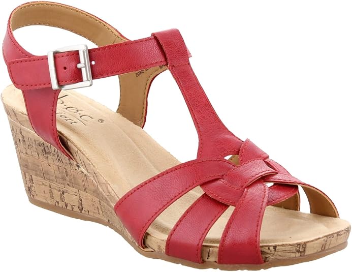 Women's BOC, Jaquet Wedge Sandal RED 6 M: Buy Online at Best Price in UAE -  Amazon.ae