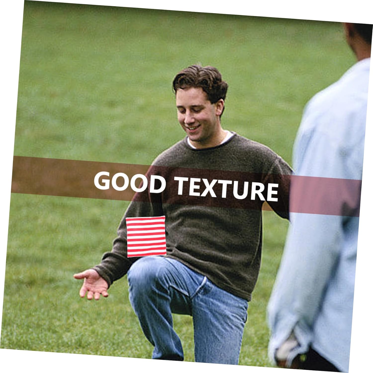 Hemoton 4Pcs Interactive Bean Bag for Canvas Toss Game with Flag Design Star Stripe Fun Outdoor Plaything