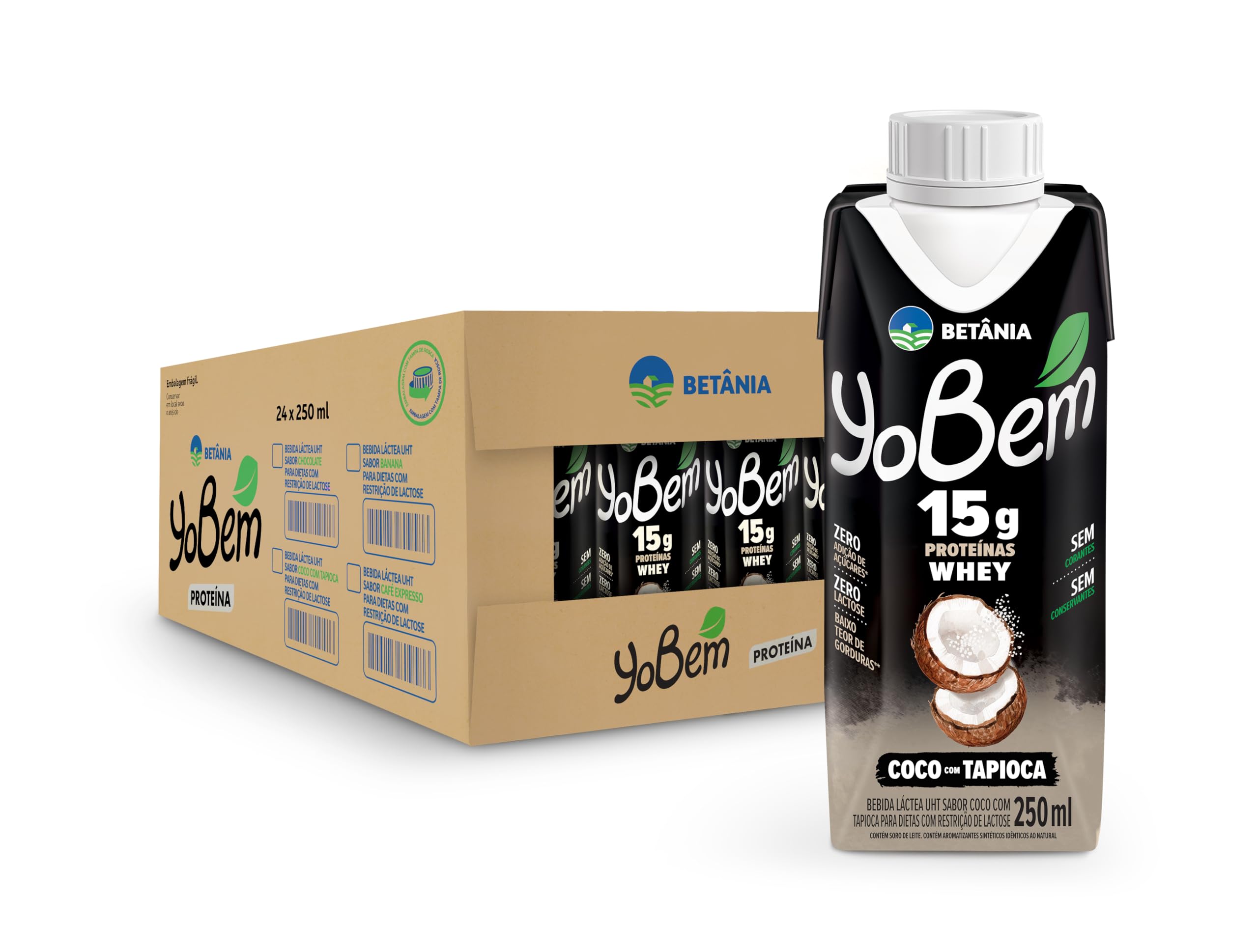 Pack YoBem Bebida Proteica Coco com Tapioca 15g de Proteínas Whey