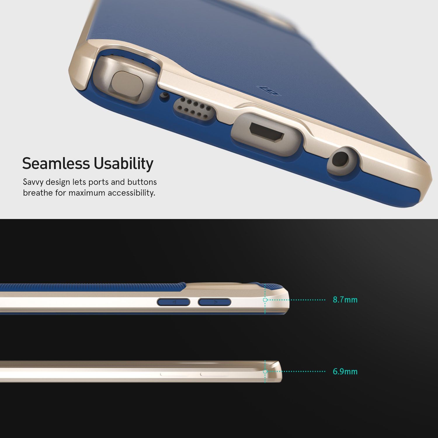 Caseology Wavelength for Samsung Galaxy Note 5 Case (2017) - Navy Blue