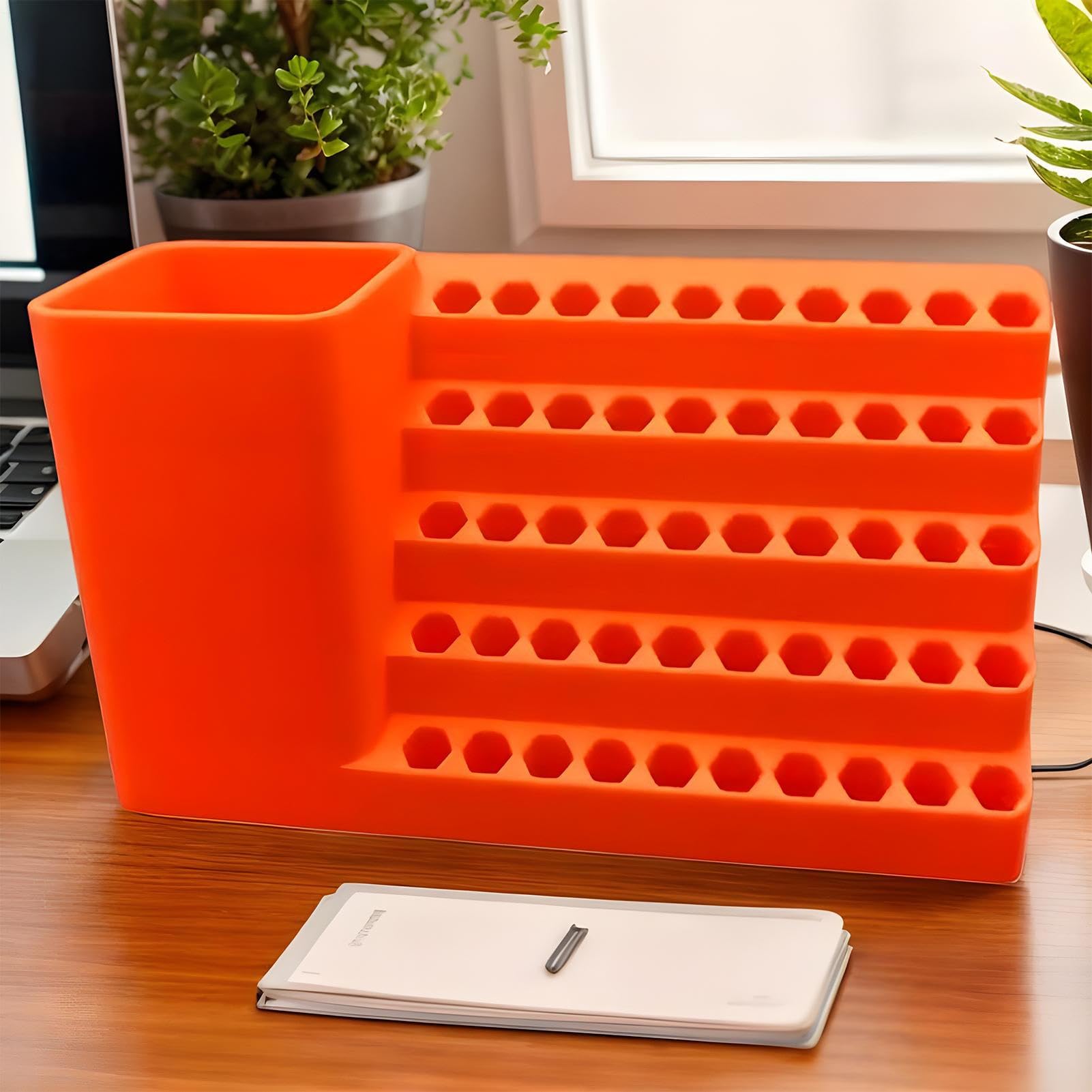 Portabrocas Organizador Resistente para Brocas Hexagonales Panel Antideslizante