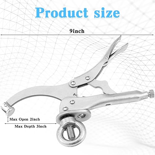 Miniatura 2 de Peryiter 2 piezas de prensa de taladro de 9 pulgadas, abrazadera de tornillo de fijación de prensa de taladro, abrazadera de bloqueo, mesa de