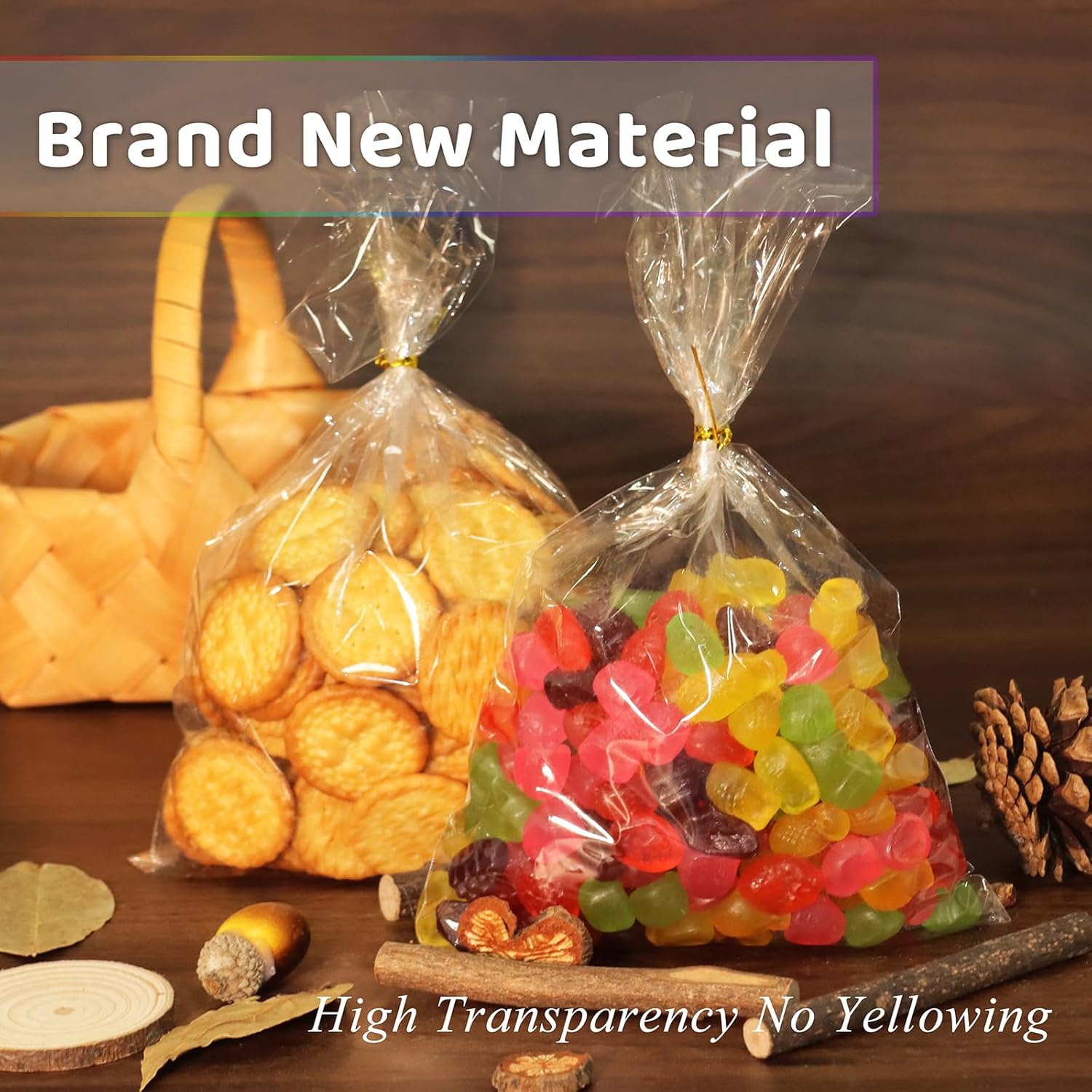 Clear Bags Inches Extra Lar Cellophane Wrap for Baskets