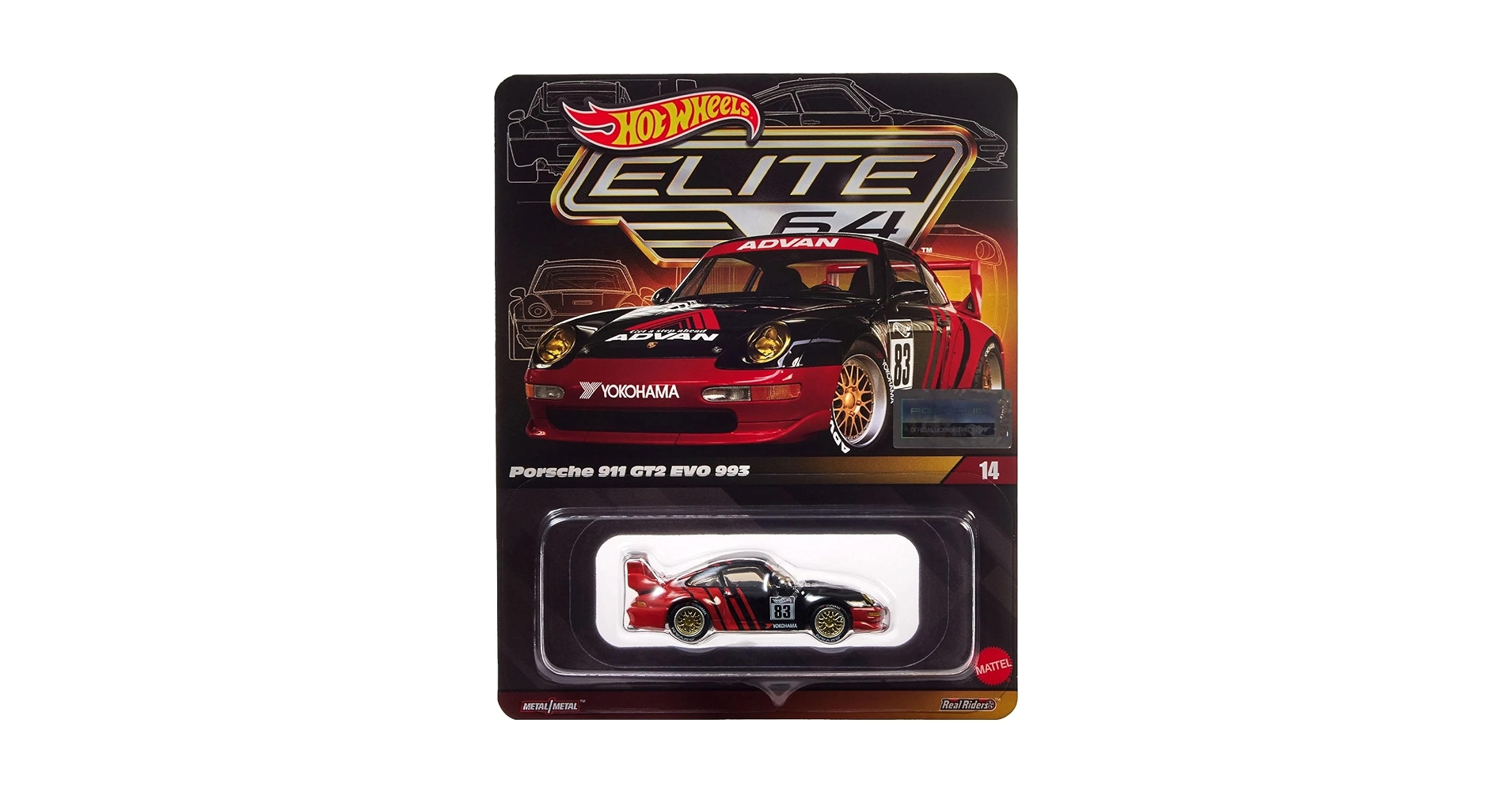 Amazon.com: Hot Wheels Porsche 911 GT2 EVO 993 Elite 64