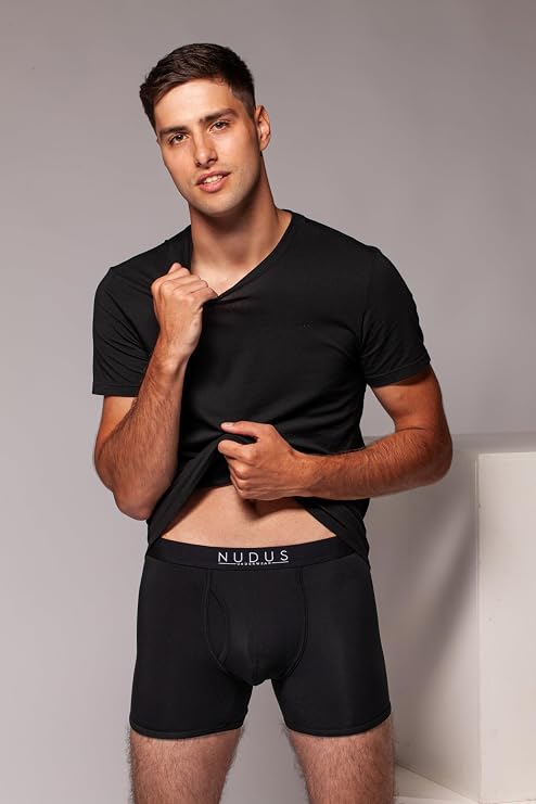 NUDUS Premium Bamboo Rayon Underwear for Men 4-Pack Luxury Gift Box Ultra Soft & Breathable Low Rise Sexy Undies with Fly