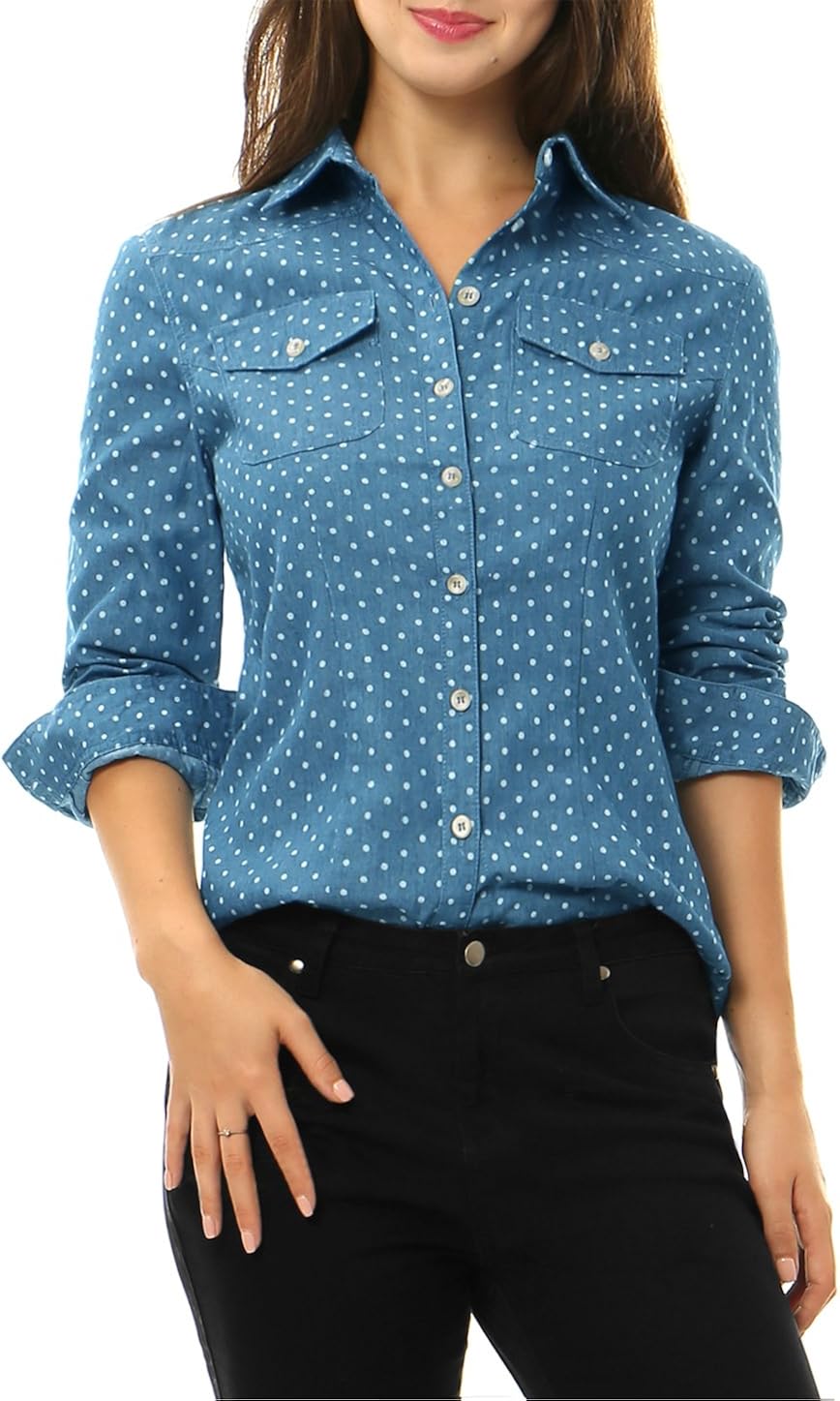 Point Collar Chambray Poplin Shirt 