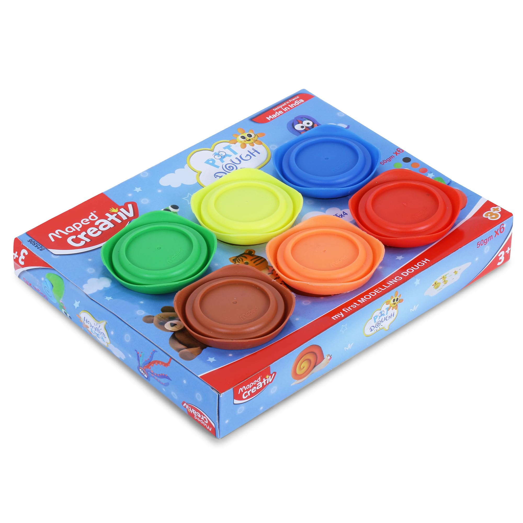 MAPED Color'Peps 825506 Modelliermasse, mehrfarbig, 6 Stück