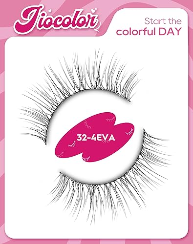 Miniatura 3 de Pestañas postizas reutilizables de 0.47 pulgadas, pestañas postizas 3D de visón sintético, aspecto natural, 0.55 pulgadas, esponjosas, ojo de gato,