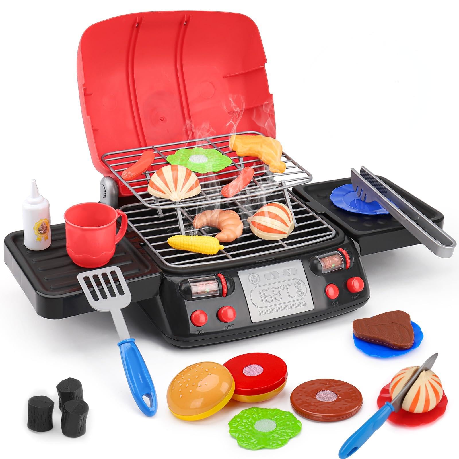 Jouet Cuisine Barbecue 18 Pièces En Bois - Pour Enfants 3 Ans Et Plus