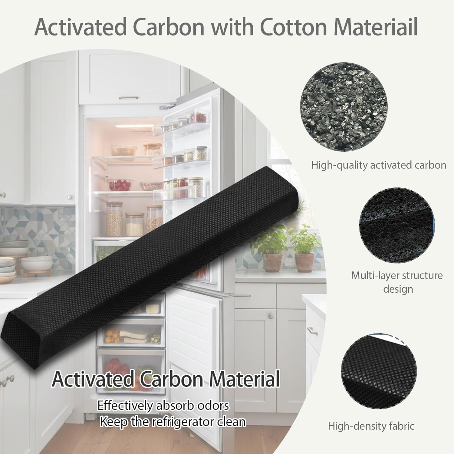2Pcs 7236280 Active AirClean Filter Compatible with Miele Refrigerator, Odor-Absorbing Activated Carbon Air Filter Replacement for Refrigerators & Freezers