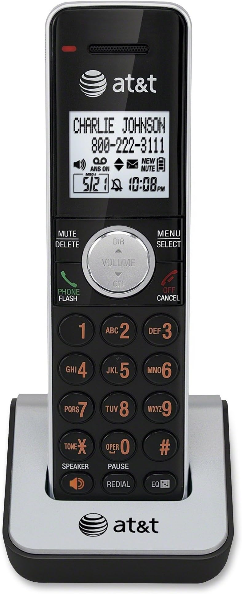 AT&T CL80101 Accessory Cordless Handset, Silver | Requires an AT&T CL81101, CL81201, CL81301, CL82101, CL82201, CL82251, CL82301, CL82401, CL82451, CL82501, or CL82601 Expandable Phone System to Operate